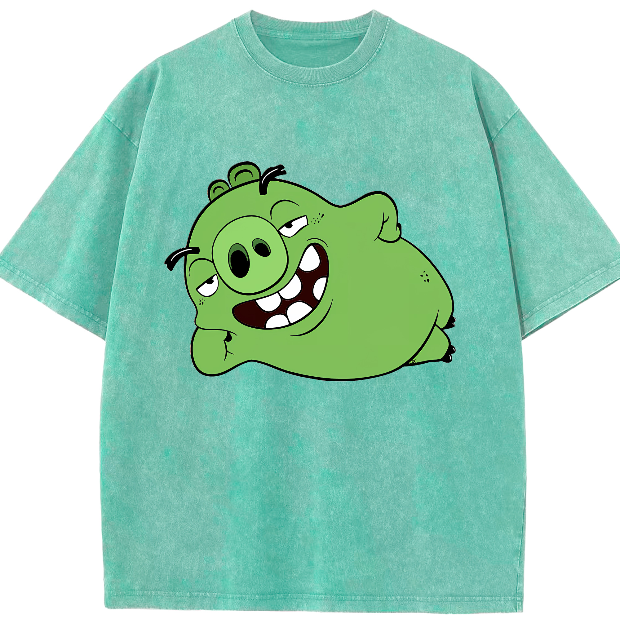 （画像用） Angry Birds アングリーバード 綿100% ヴィンテージ風 半袖Tシャツ（フロントプリント）